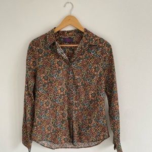JCrew Factory Floral Blouse, Size S